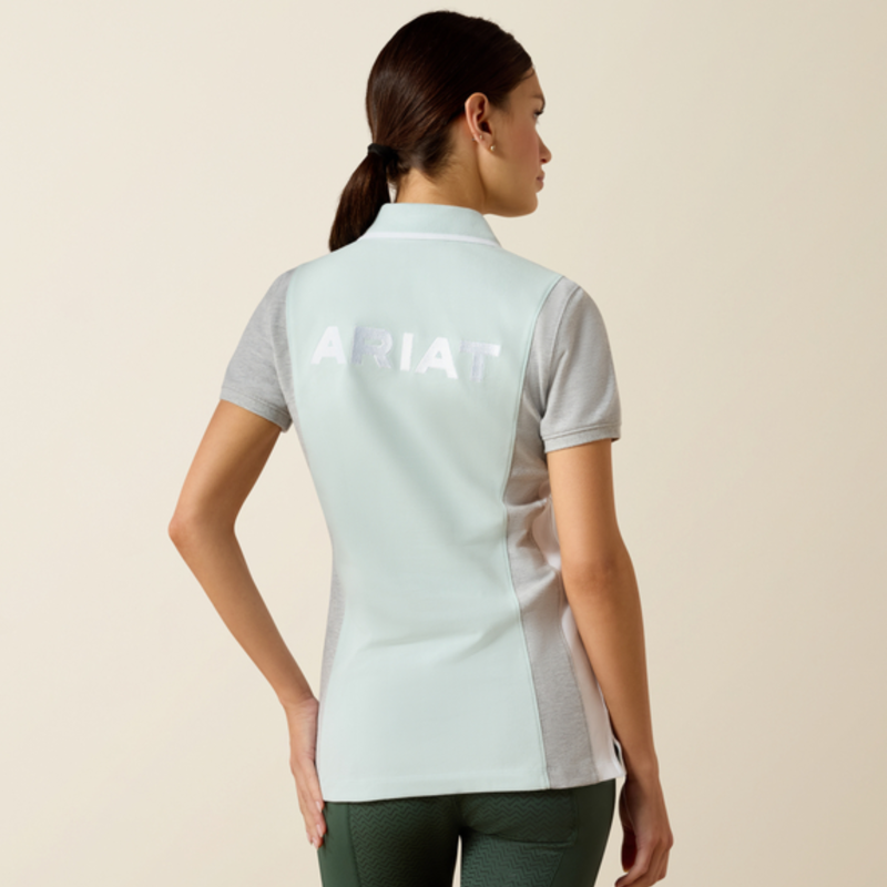 Ariat Ladies Taryn Polo Shirt - Starlight/Heather Grey-3