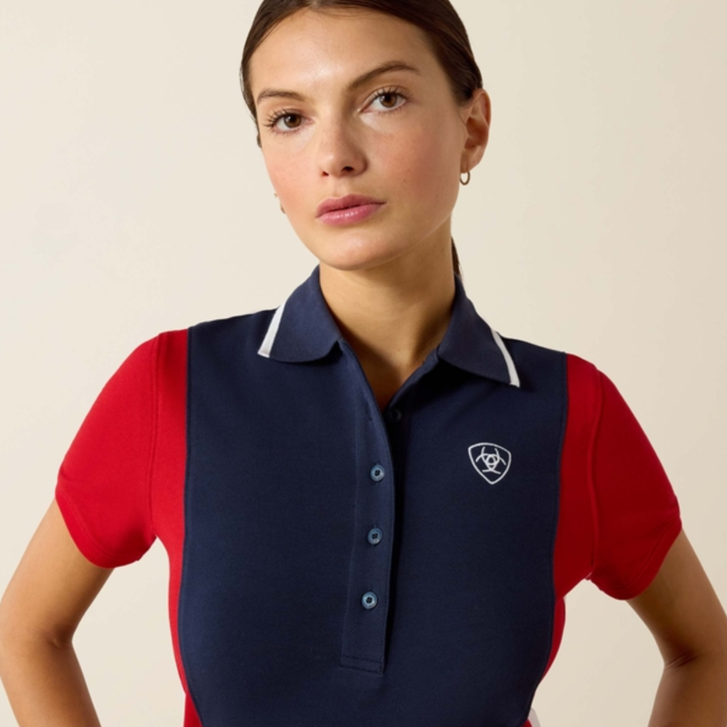 Ariat Ladies Taryn Polo Shirt - Team Navy-1