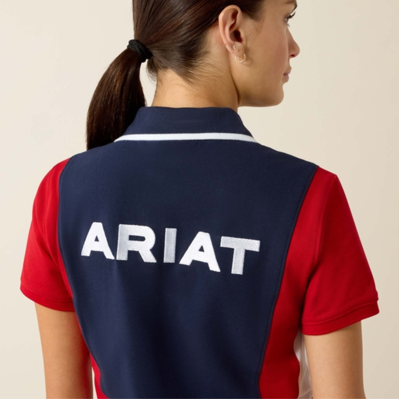 Ariat Ladies Taryn Polo Shirt - Team Navy-2