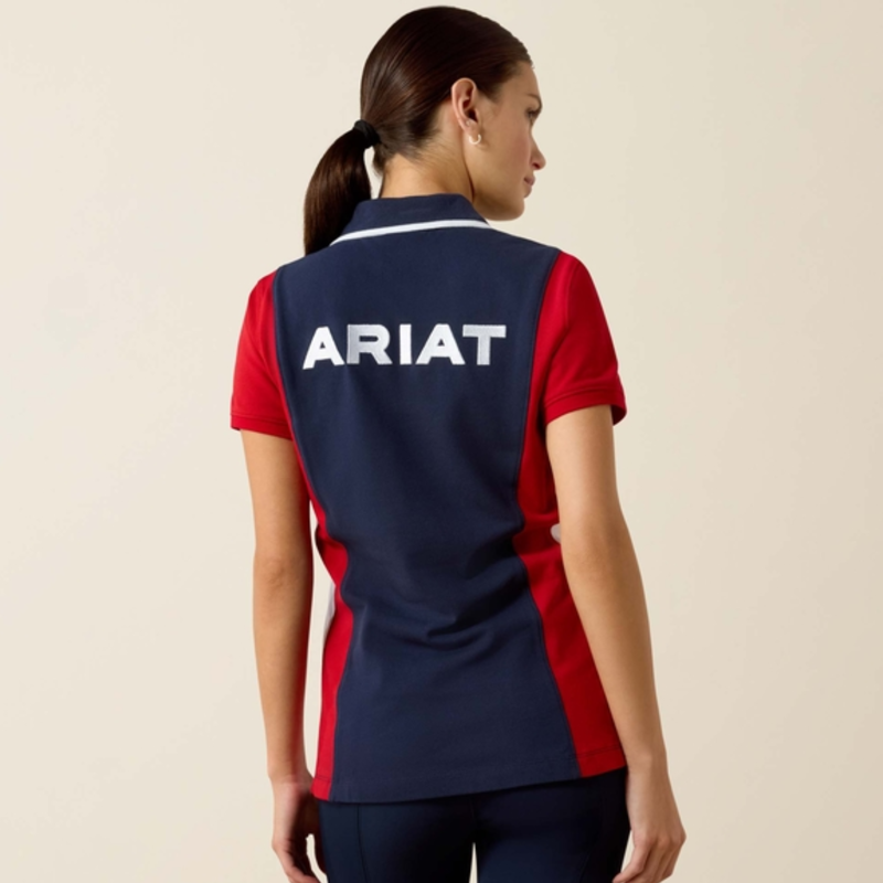 Ariat Ladies Taryn Polo Shirt - Team Navy-3