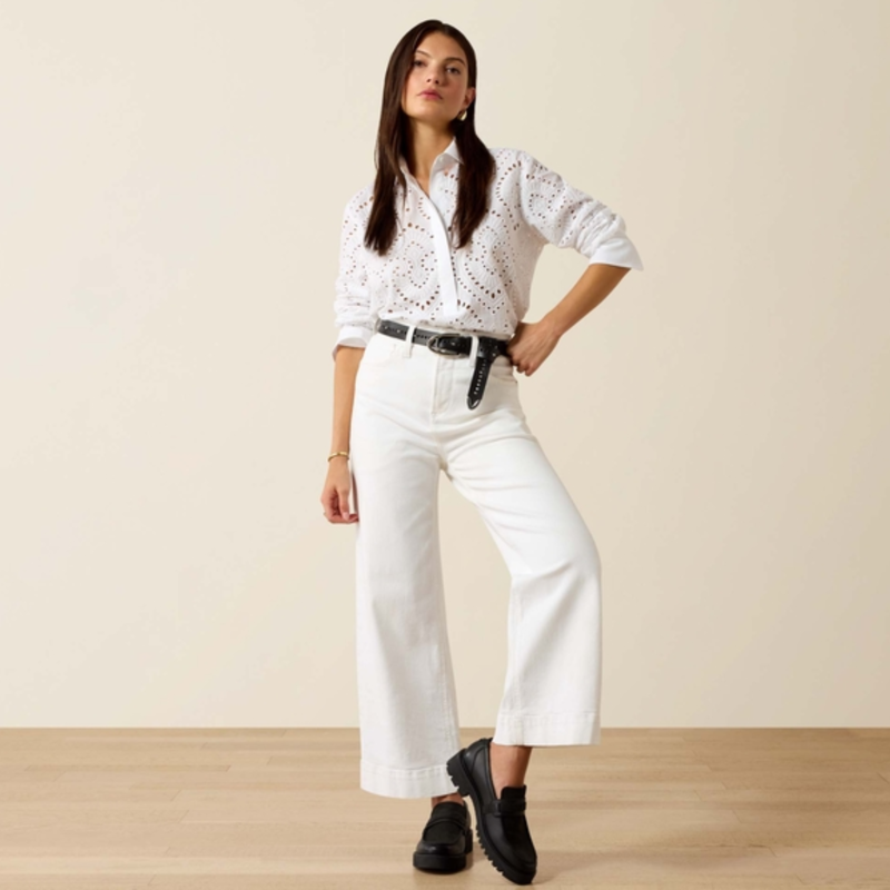 Ariat Ladies Millington Blouse - White-1