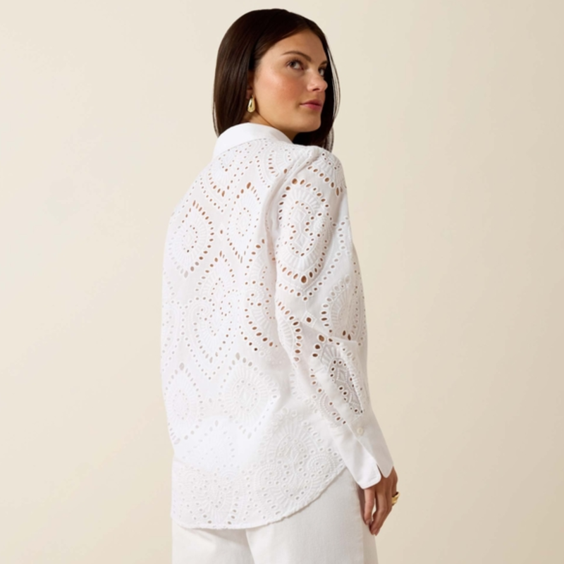 Ariat Ladies Millington Blouse - White-4