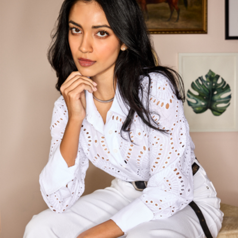 Ariat Ladies Millington Blouse - White-5