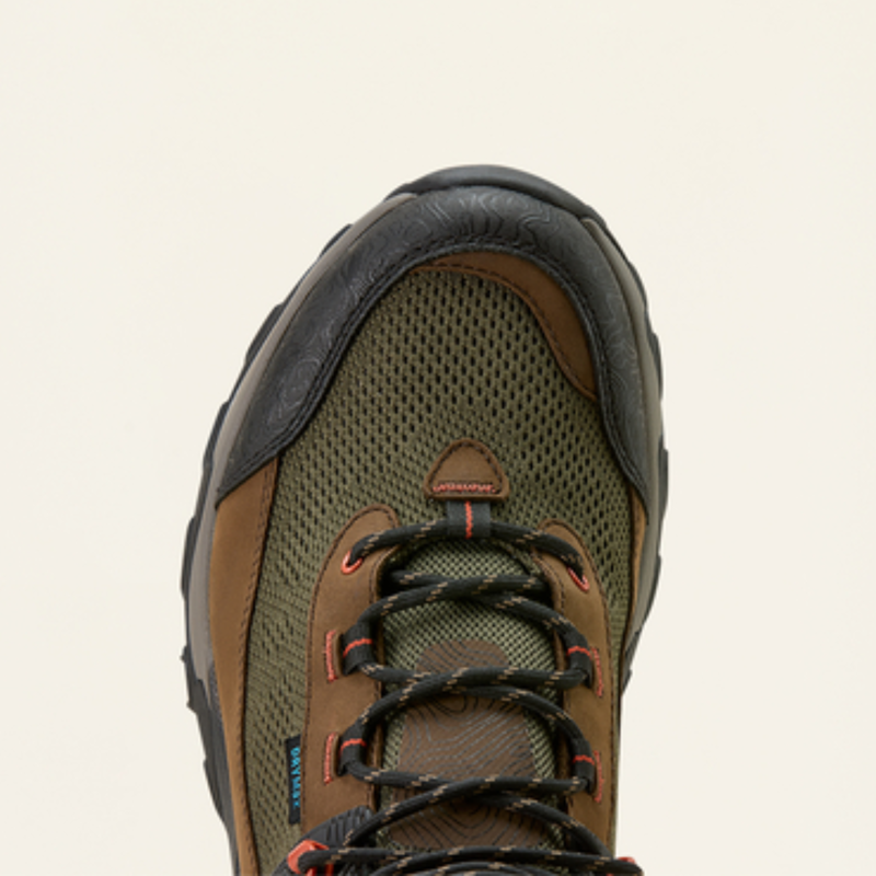 Ariat Mens Traverse Mid H2O Boot - Brown Bark/Evergreen-5