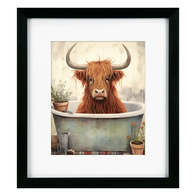 Camelot Highland Cow Bathroom Joy IV