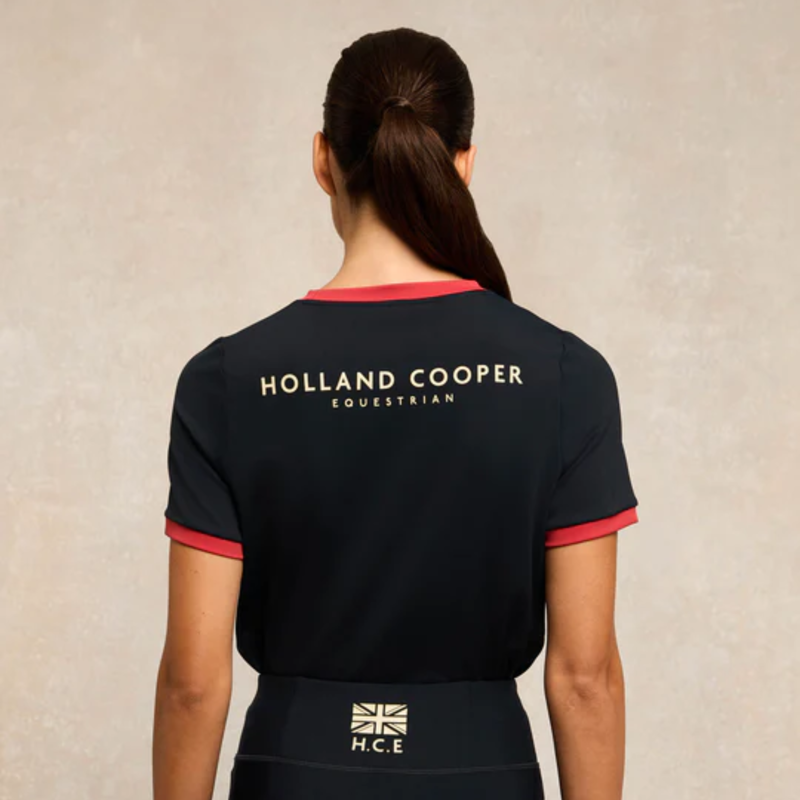 Holland Cooper Chiltern Ringer Tee - Ink Navy-5