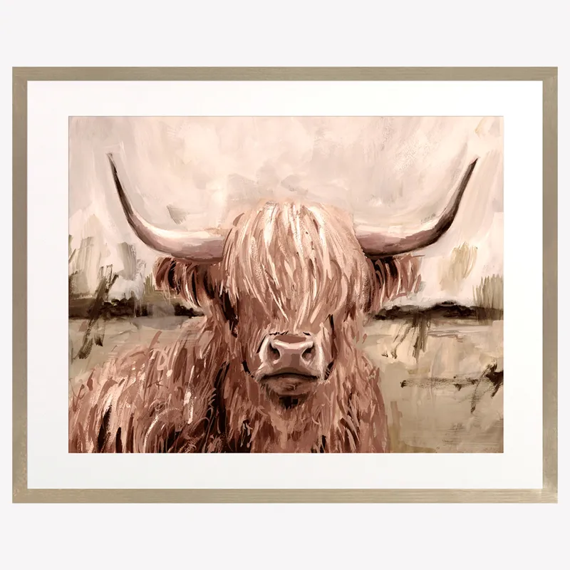 Camelot Fergus Highland Cow Framed Artwork