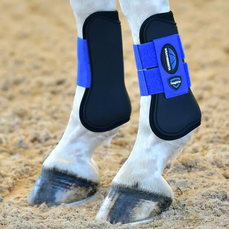 Weatherbeeta Tough-Tec Prime Open Front Boots - Black/Navy-2