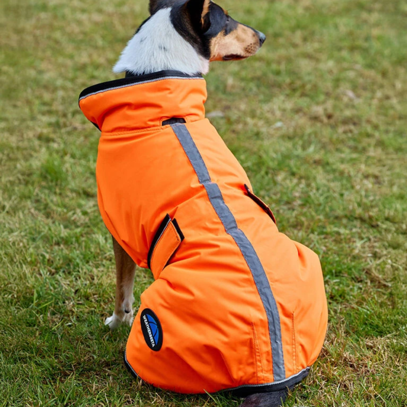 WeatherBeeta ComFiTec Reflective 300D Deluxe Showerproof Dog Coat - Orange-4