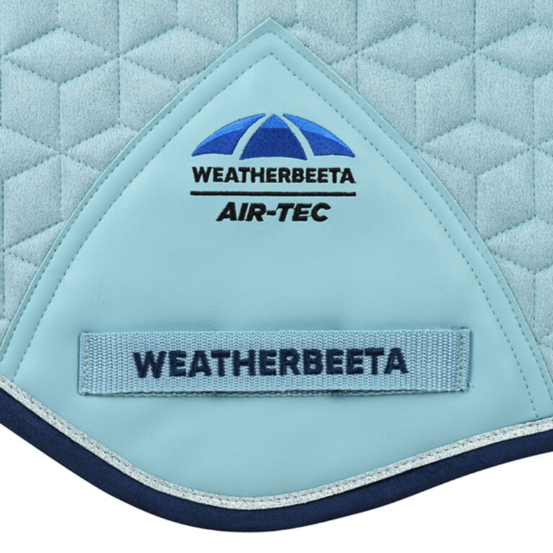 Weatherbeeta Suede Elite Air-Tec Jump Shaped Saddle Pad - Baby Blue-2