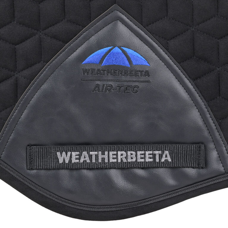 Weatherbeeta Suede Elite Air-Tec Jump Shaped Saddle Pad - Black-2