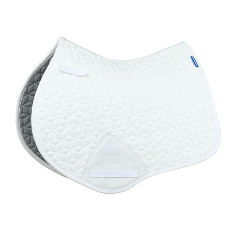 Weatherbeeta Suede Elite Air-Tec Jump Shaped Saddle Pad - White