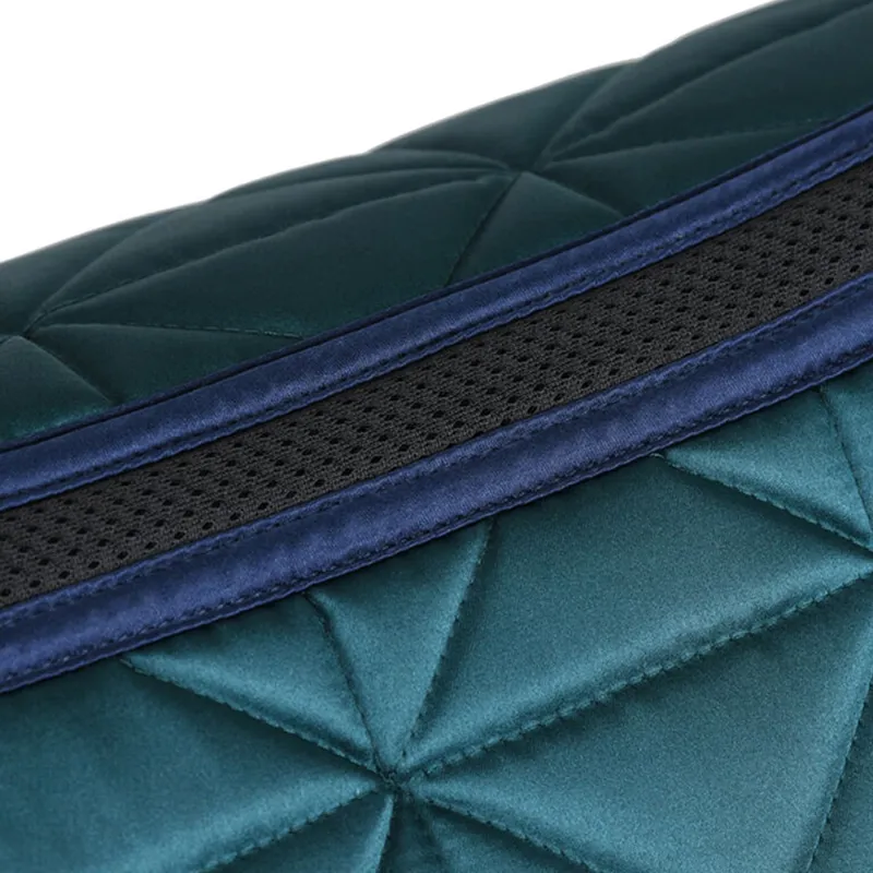 Weatherbeeta Satin Luxe Air-Tec Dressage Saddle Pad - Forest Green-2