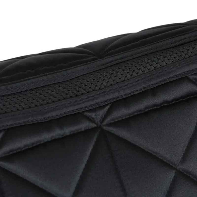 Weatherbeeta Satin Luxe Air-Tec Euro Jump Shaped Saddle Pad - Black-2