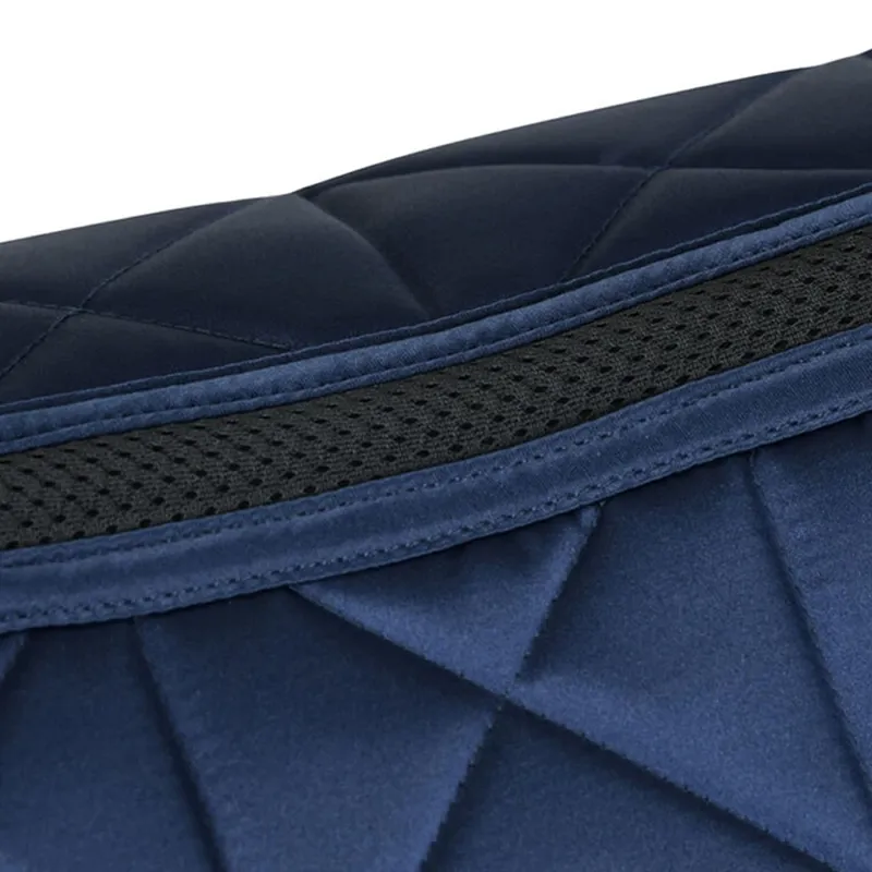 Weatherbeeta Satin Luxe Air-Tec Euro Jump Shaped Saddle Pad - Navy-2