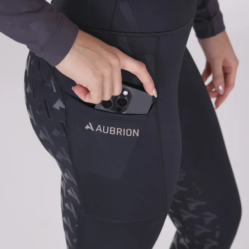 Aubrion React Winter Riding Tights - Shadow-2