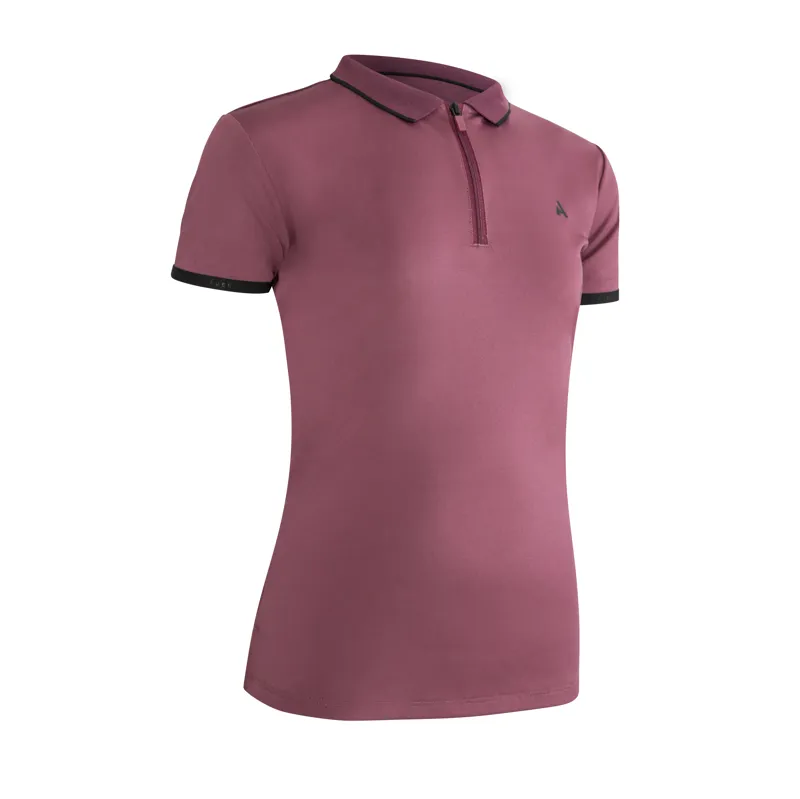 Aubrion Young Rider React Tech Polo - Mauve