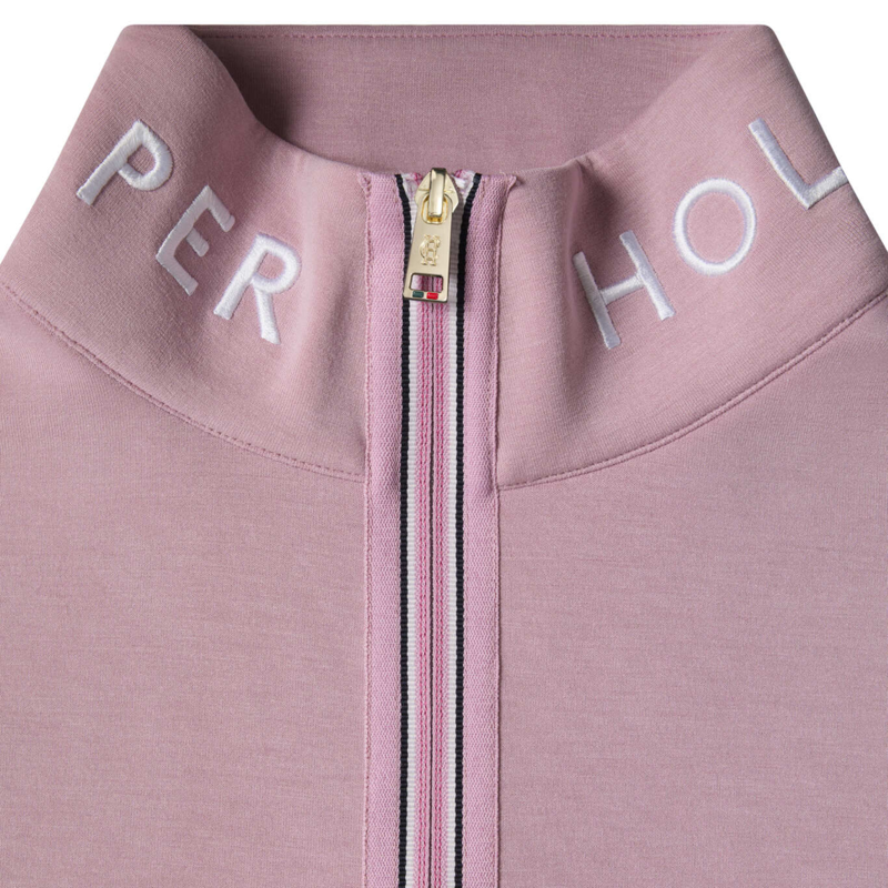 Holland Cooper Ladies Windsor Quarter Zip Sweat - Dawn Pink-1