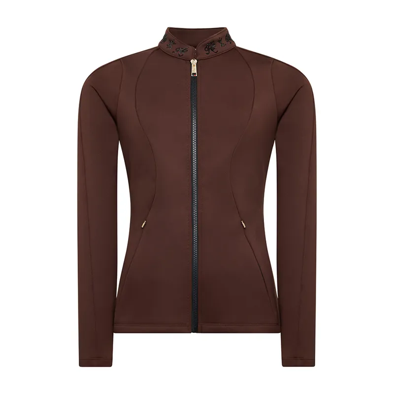 Holland Cooper Crystal Zip Jacket - Walnut