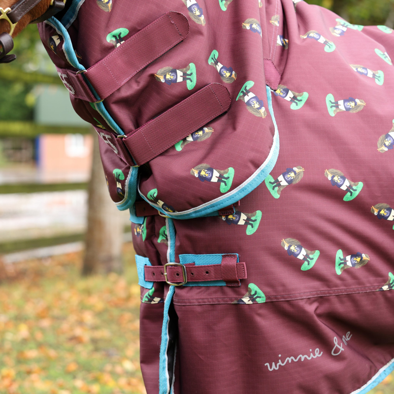 Winnie and Me 200 Combo Turnout Rug - Maroon-2