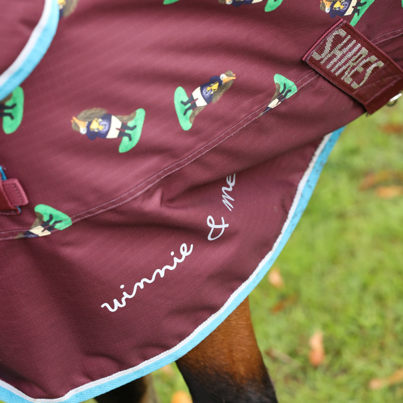 Winnie and Me 200 Combo Turnout Rug - Maroon-3