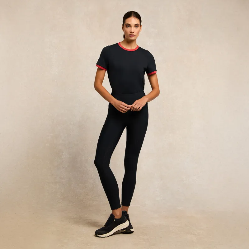 Holland Cooper Chiltern Ringer Tee - Ink Navy-4