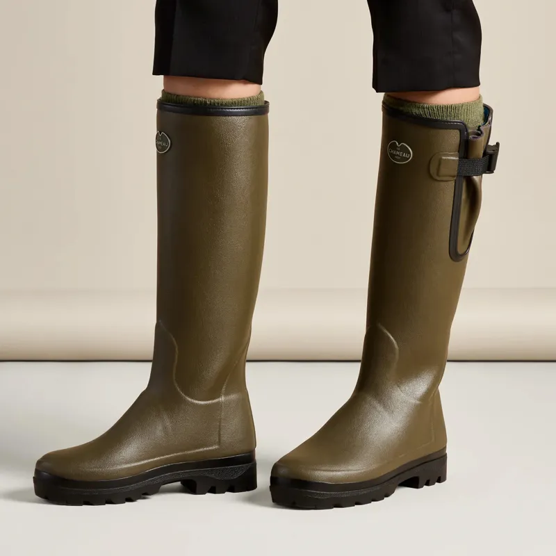 Le Chameau Ladies Vierzonord Neoprene Lined Boot - Vert Chameau/Black-3