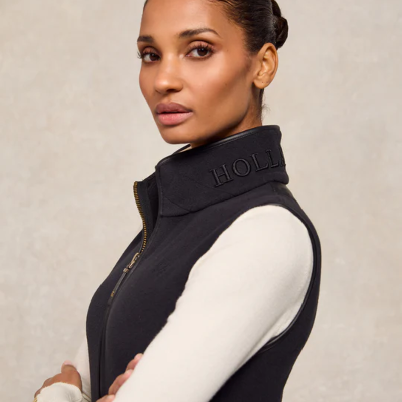 Holland Cooper Country Fleece Gilet - Black-8
