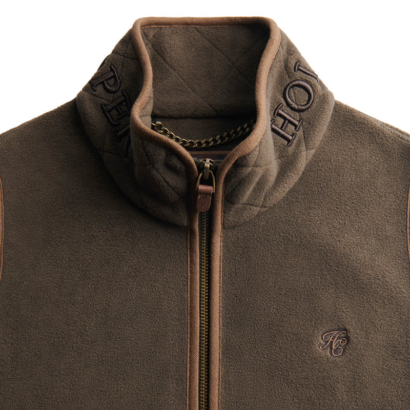 Holland Cooper Ladies Country Longline Fleece Gilet - Khaki-1