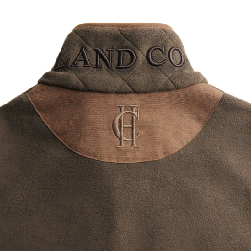 Holland Cooper Ladies Country Longline Fleece Gilet - Khaki-2