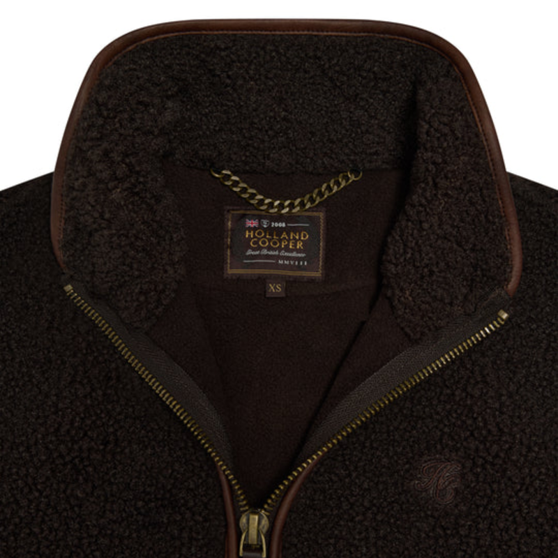 Holland Cooper Country Fleece Gilet - Chocolate Borg-2