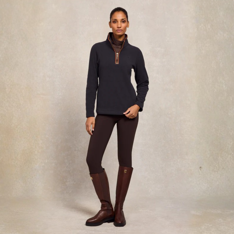 Holland Cooper Country Fleece Quarter Zip - Ink Navy-7