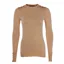 Holland Cooper Ladies Buttoned Knit Crew Neck - Dark Camel