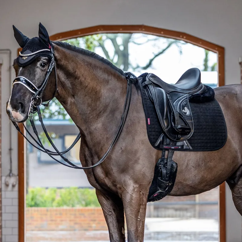 LeMieux Suede Dressage Square - Black-1