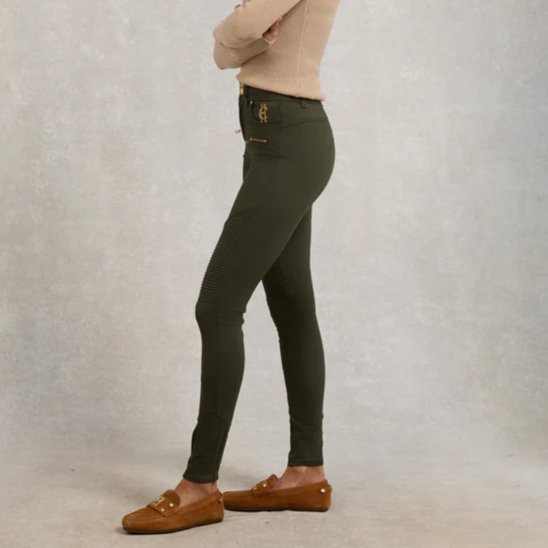 Holland Cooper Biker Jean - Hunter Green-7