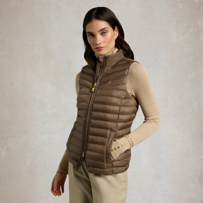 Holland Cooper Ladies Lightweight Puffer Gilet - Chestnut-5