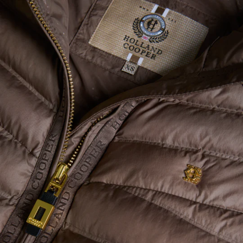 Holland Cooper Ladies Lightweight Puffer Gilet - Chestnut-3