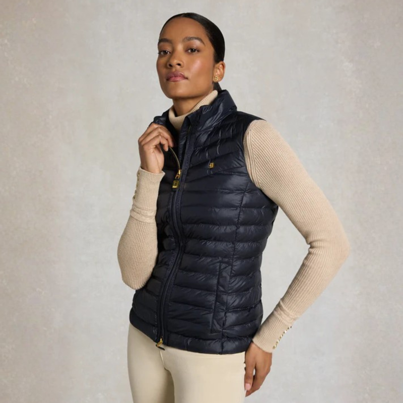Holland Cooper Ladies Lightweight Puffer Gilet - Ink Navy-4