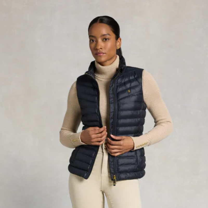 Holland Cooper Ladies Lightweight Puffer Gilet - Ink Navy-5