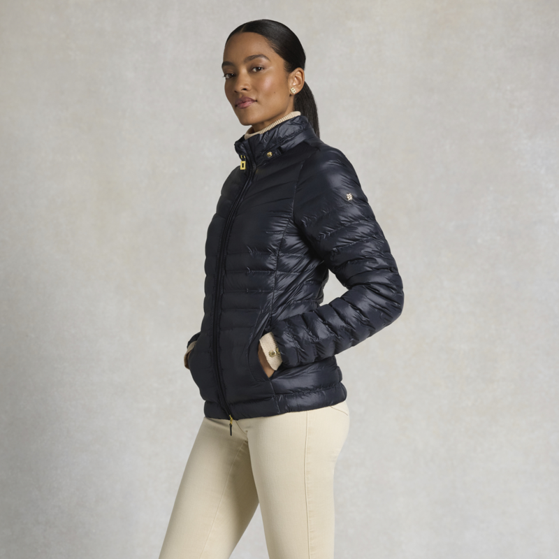 Holland Cooper Ladies Lightweight Puffer Jacket - Ink Navy-5