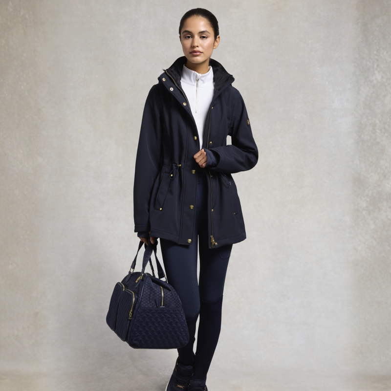 Holland Cooper Ladies Team Softshell Jacket - Ink Navy-5