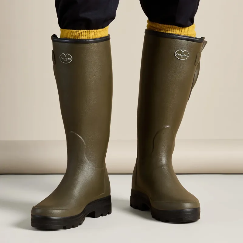 Le Chameau Mens Vierzonord Neoprene Lined Boot - Vert Chameau/Black-4