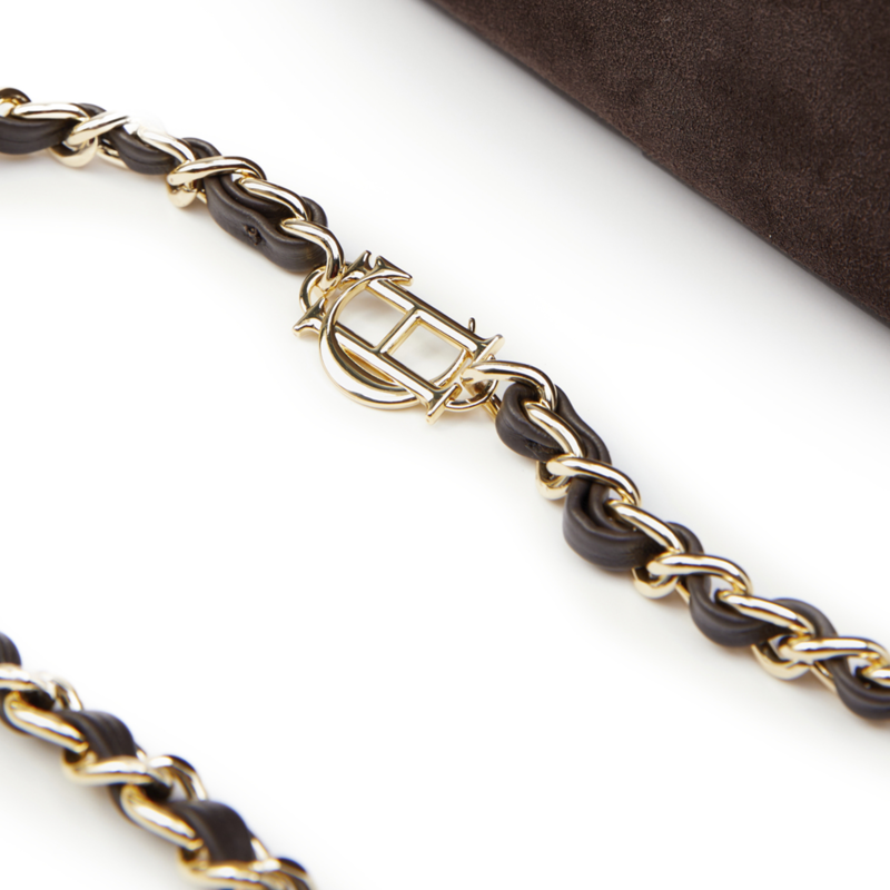 Holland Cooper Soho Camera Bag - Chocolate Suede-3