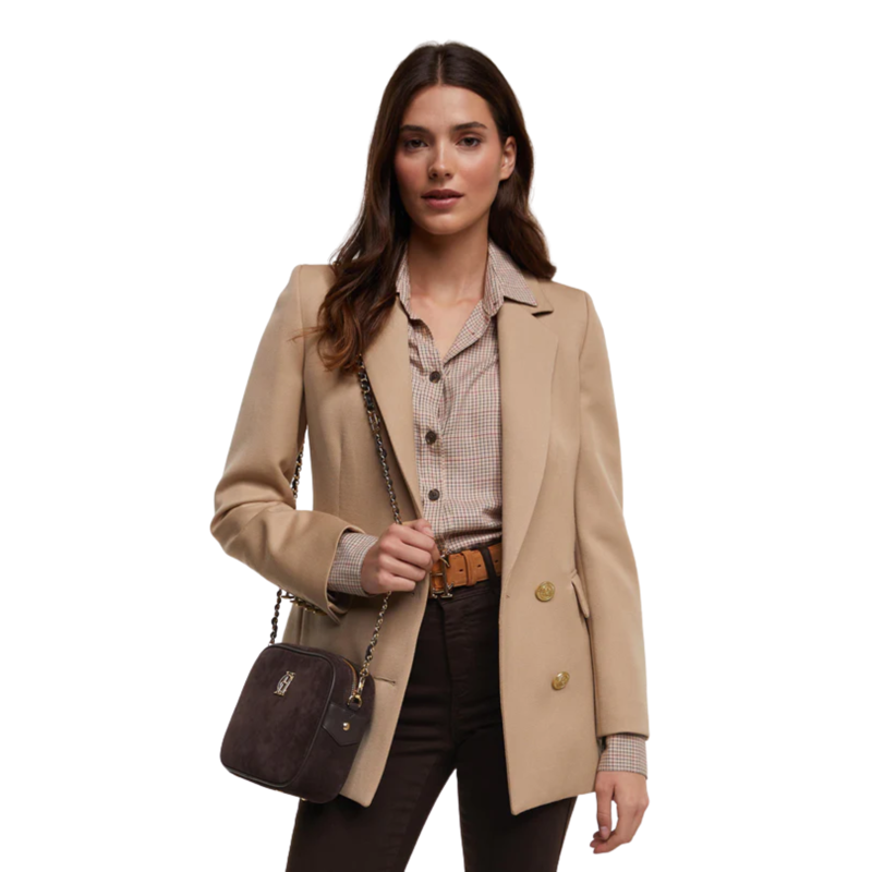 Holland Cooper Soho Camera Bag - Chocolate Suede-7