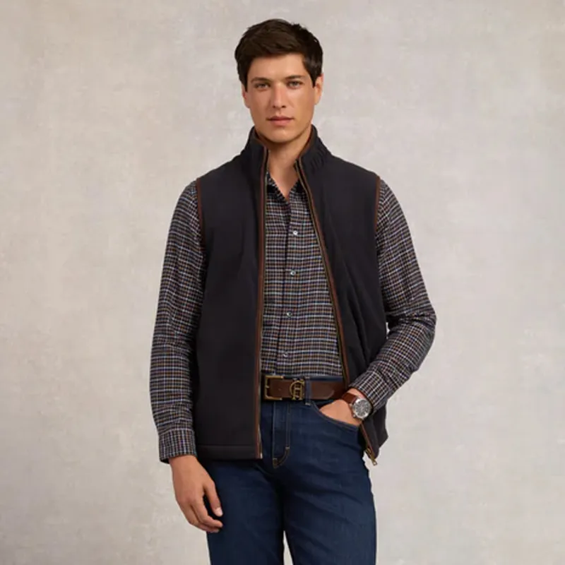 Holland Cooper Mens Country Fleece Gilet - Ink Navy-3
