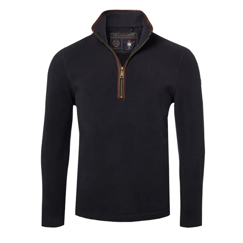 Holland Cooper Mens Country Fleece Quarter Zip - Ink Navy