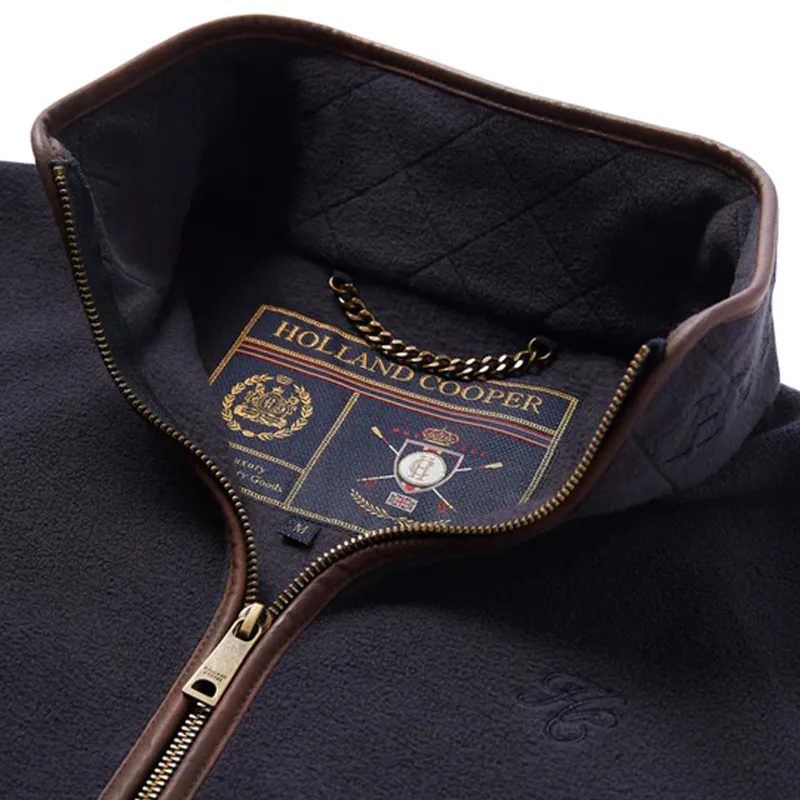 Holland Cooper Mens Country Fleece Quarter Zip - Ink Navy-2