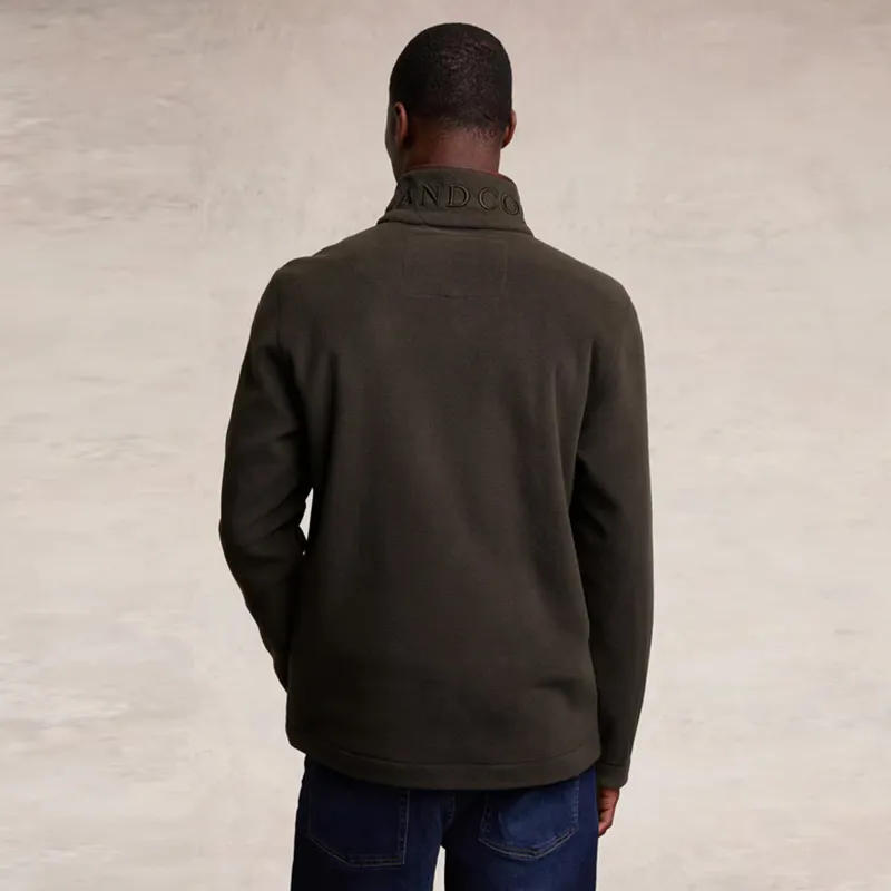 Holland Cooper Mens Country Fleece Quarter Zip - Khaki-4