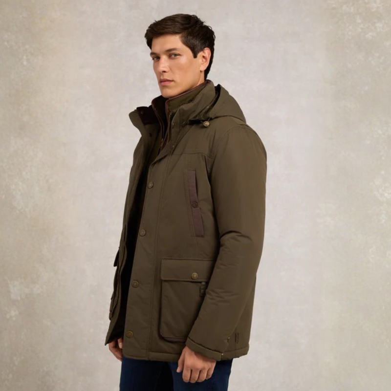 Holland Cooper Mens Stamford Field Coat - Khaki-6
