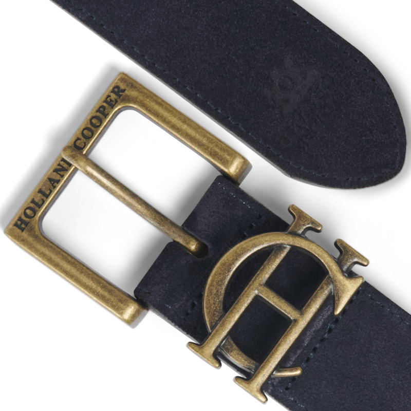 Holland Cooper Mens Classic Belt - Navy Suede-2